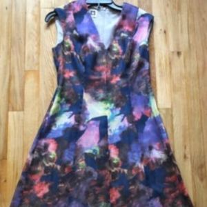 ANNE KLIEN SLEEVLESS COLORFUL DRESS KNEE LENGTH